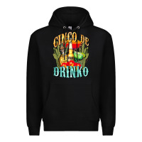 Black cinco de drinko cinco de mayo Premium Hoodie - CowGirlArtShop