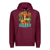 Burgundy cinco de drinko cinco de mayo Premium Hoodie - CowGirlArtShop