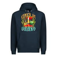 Navy cinco de drinko cinco de mayo Premium Hoodie - CowGirlArtShop