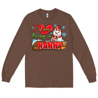 Chestnut i love being a nanny Long Sleeve Tee - MaliasSmallBusiness