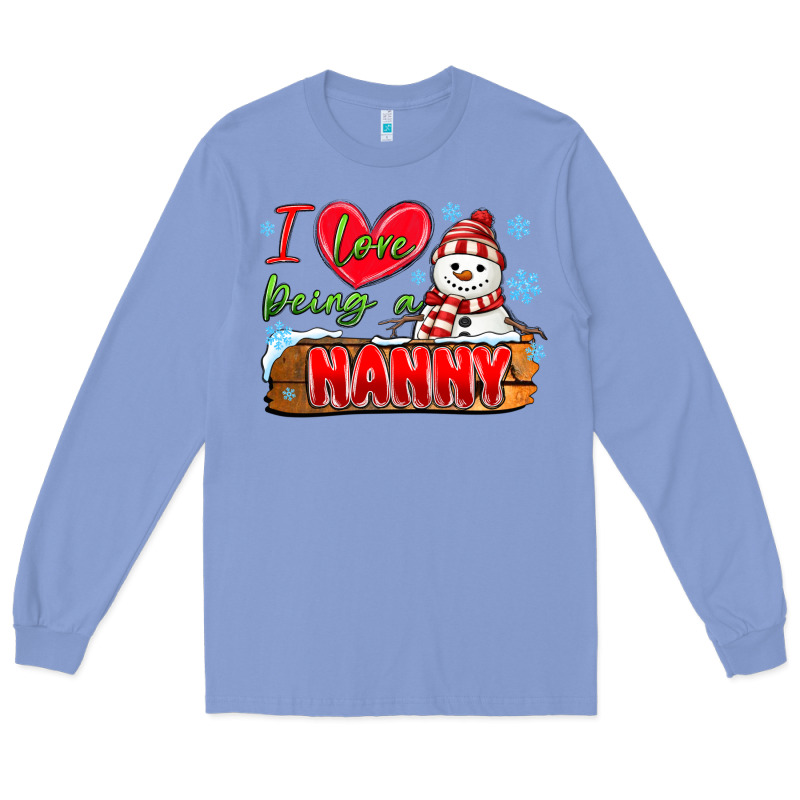I Love Being A Nanny Long Sleeve Tee by MaliasSmallBusiness | Teevron