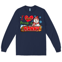 Navy i love being a nanny Long Sleeve Tee - MaliasSmallBusiness