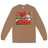 Toasted Coconut i love being a nanny Long Sleeve Tee - MaliasSmallBusiness