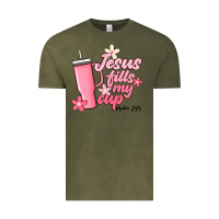Vintage Olive jesus fills my cup Vintage Tee - JahusDesignShop