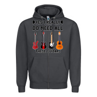 Smoke Yes I Really Do Need All These Guitars Zipper Hoodie - Bettercallsaul