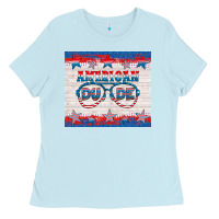Baby Blue American dude Ladies Tee - HRA Design Shop