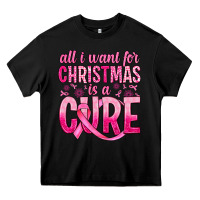 Black all i want for christmas is a cure Heavy Core Tee - JahusDesignShop
