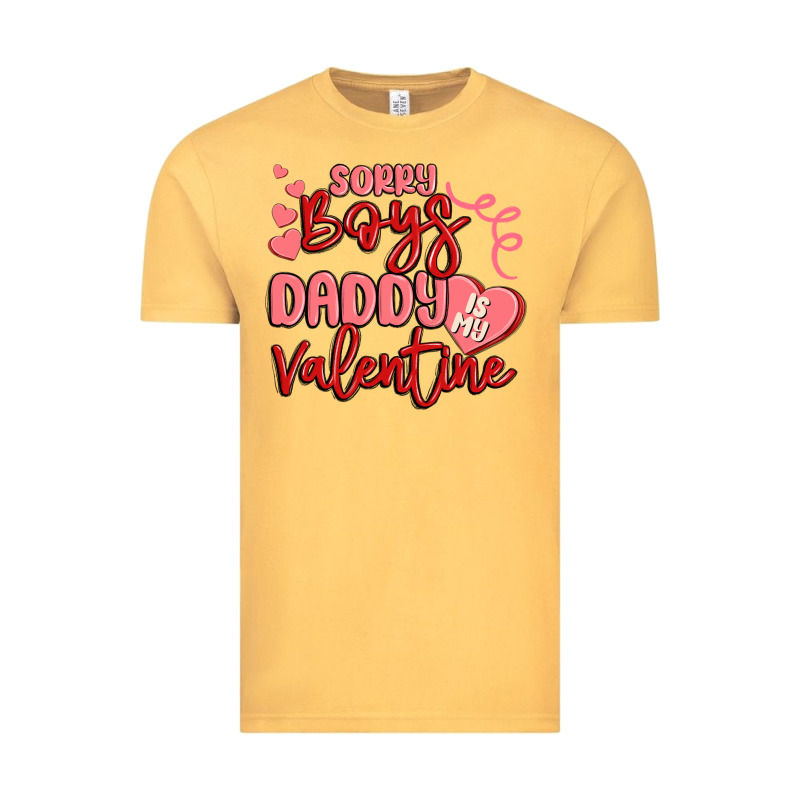 Sorry Boys Daddy Is My Valentine Vintage Tee by MaliasSmallBusiness | Teevron