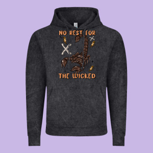 No Rest For The Wicked Vintage Hoodie Designed By Maliassmallbusiness