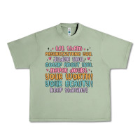 Oil Green let them Urban Heavy Tee - MaliasSmallBusiness