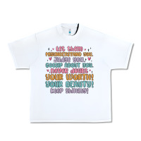 White let them Urban Heavy Tee - MaliasSmallBusiness