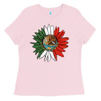 Bubblegum Pink mexico sunflower Ladies Tee - HRA Design Shop