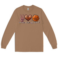 Toasted Coconut peace love basketball Long Sleeve Tee - JahusDesignShop