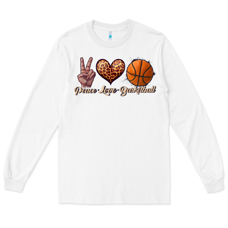 Peace Love Basketball Long Sleeve Tee by JahusDesignShop | Teevron