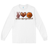 White peace love basketball Long Sleeve Tee - JahusDesignShop