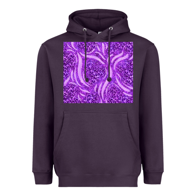 Purple Glitter With Leopard Pattern Heavyweight Hoodie by TumblerDesignByShophia | Teevron
