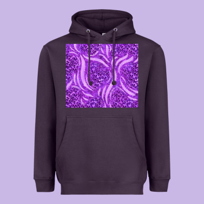 Purple Glitter With Leopard Pattern Heavyweight Hoodie Designed By Tumblerdesignbyshophia