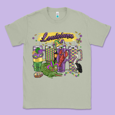 Obsessive Cup Disorder Mardi Gras Classic Tee Designed By Maliassmallbusiness