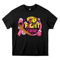 Black breast cancer go fight cure softball Heavy Core Tee - JahusDesignShop