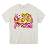 Cream breast cancer go fight cure softball Heavy Core Tee - JahusDesignShop