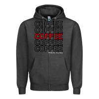 Charcoal Heather Coffee Makes Zipper Hoodie - Bettercallsaul