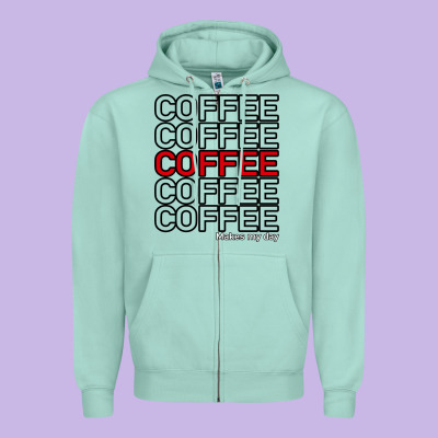 Coffee Makes Zipper Hoodie Designed By Bettercallsaul