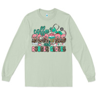 Matcha coffee scrubs and rubber gloves Long Sleeve Tee - MaliasSmallBusiness