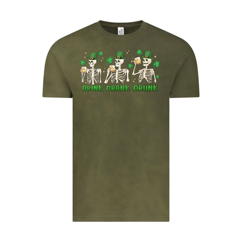 Drink Drank Drunk St. Patricks Day Skeletons Vintage Tee by MaliasSmallBusiness | Teevron