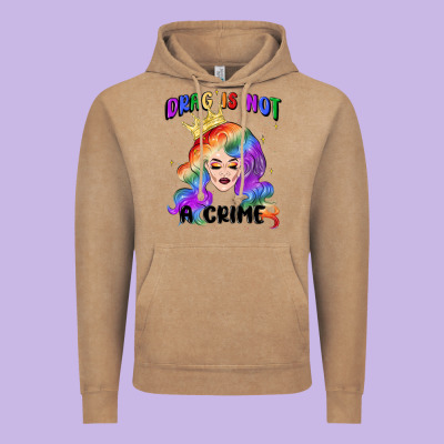 Drag Is Not A Crime Fabulous Drag Queen Vintage Hoodie Designed By Maliassmallbusiness