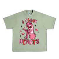 Oil Green i steal hearts Urban Heavy Tee - MaliasSmallBusiness