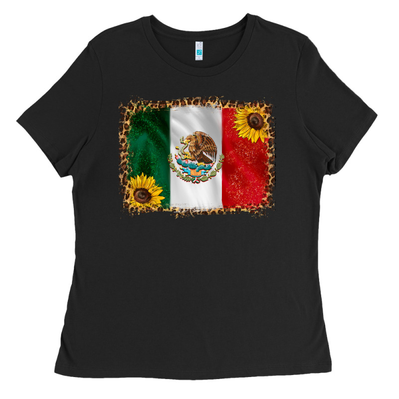 Mexico Flag Background Ladies Tee by HRA Design Shop | Teevron