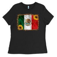 Black mexico flag background Ladies Tee - HRA Design Shop