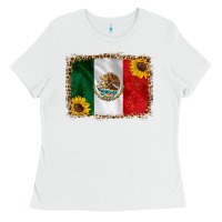 White mexico flag background Ladies Tee - HRA Design Shop
