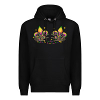 Black skeleton hands mardi gras Premium Hoodie - CowGirlArtShop