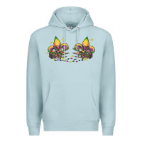 Blue Mist skeleton hands mardi gras Premium Hoodie - CowGirlArtShop