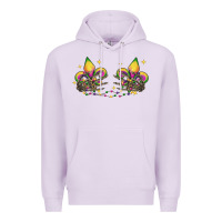 Lilac skeleton hands mardi gras Premium Hoodie - CowGirlArtShop