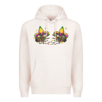 Pale Pink skeleton hands mardi gras Premium Hoodie - CowGirlArtShop