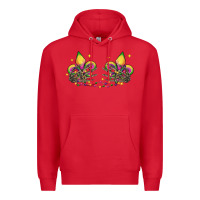 Red skeleton hands mardi gras Premium Hoodie - CowGirlArtShop