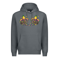 Rock skeleton hands mardi gras Premium Hoodie - CowGirlArtShop