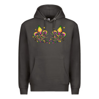 Smoke skeleton hands mardi gras Premium Hoodie - CowGirlArtShop