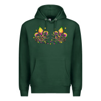 Sports Green skeleton hands mardi gras Premium Hoodie - CowGirlArtShop