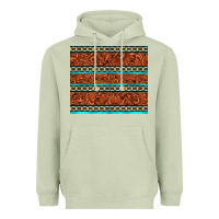 Matcha tooled leather and aztec Heavyweight Hoodie - TumblerDesignByShophia