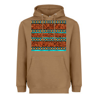 Toasted Coconut tooled leather and aztec Heavyweight Hoodie - TumblerDesignByShophia