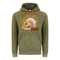 Vintage Olive everything's fine Vintage Hoodie - MaliasSmallBusiness