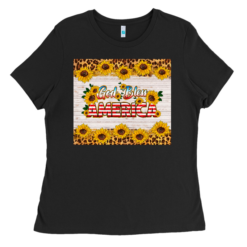 God Bless America Tumbler Ladies Tee by HRA Design Shop | Teevron