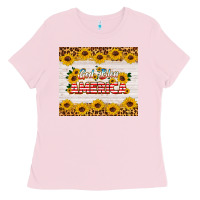 Bubblegum Pink god bless america tumbler Ladies Tee - HRA Design Shop