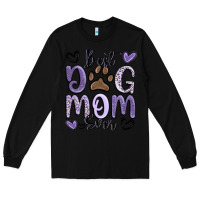 Black best dog mom ever Long Sleeve Tee - MaliasSmallBusiness