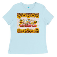 Baby Blue god bless america tumbler Ladies Tee - HRA Design Shop