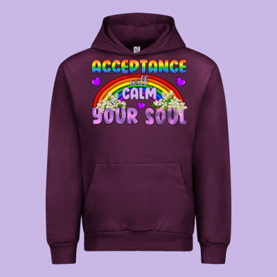 Lgbtq Acceptance Will Calm Your Soul Urban Hoodie Designed By Bundleandbundleshop