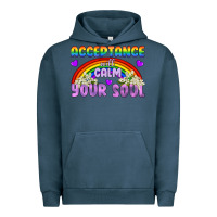 Pigment Midnight Navy Lgbtq Acceptance Will Calm Your Soul Urban Hoodie - BundleAndBundleShop